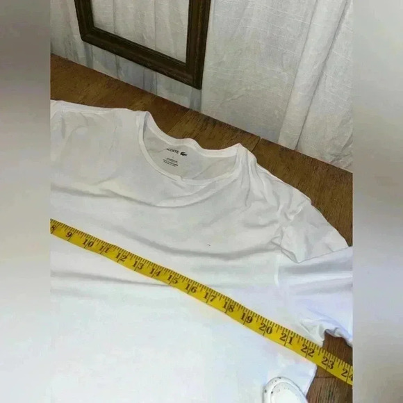 LACOSTE men’s White t-shirt underwear size L - Picture 6 of 7